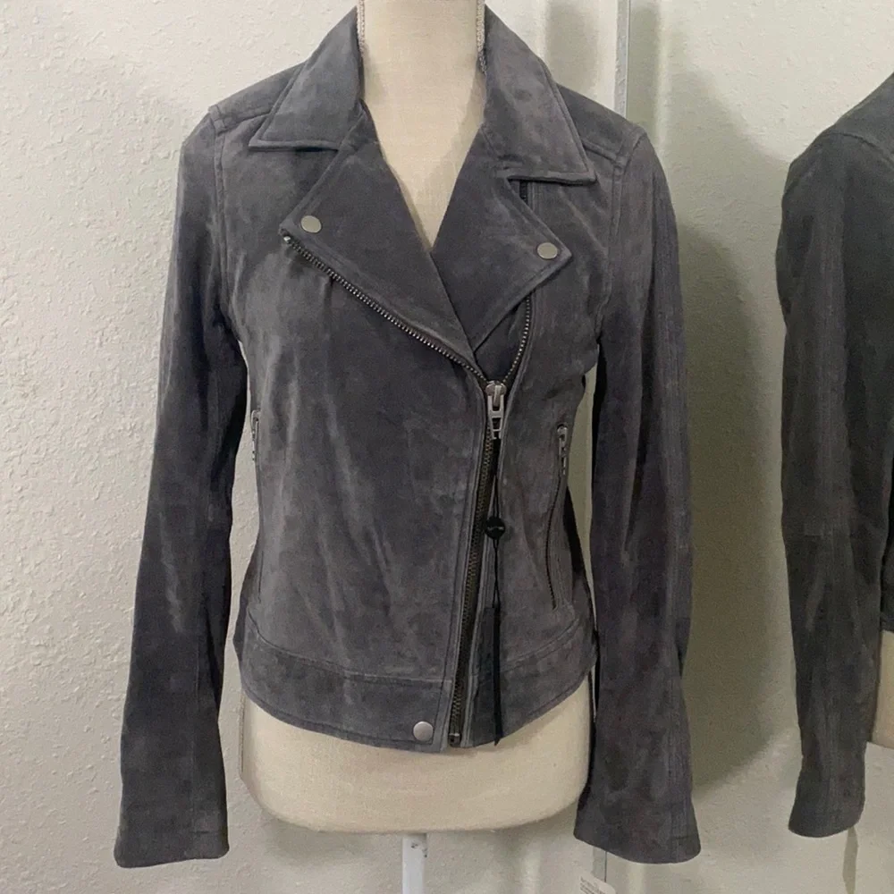 BLANKNYC Silver Screen Suede Moto Jacket - Picture 2 of 13
